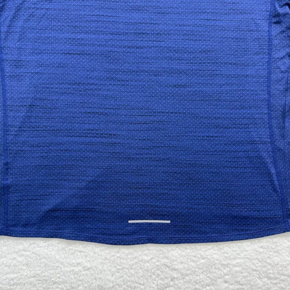 Nike Running Dri Fit Performance T-Shirt Lightweight Reflective Blue Mens 2XL